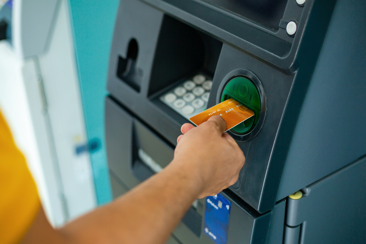 ATM machine withdrawa