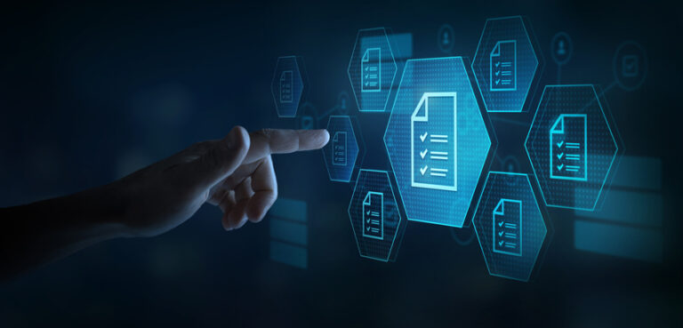 compliance rules and law regulation policy on virtual screen, checkbox